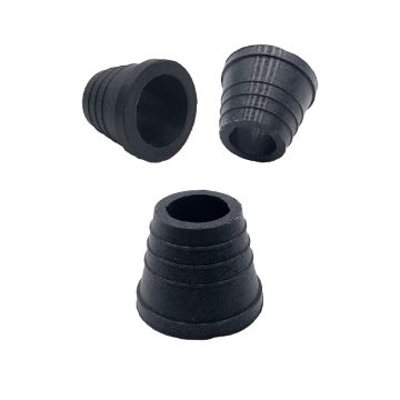 Goma Cazoleta Silicona Negro Estriado