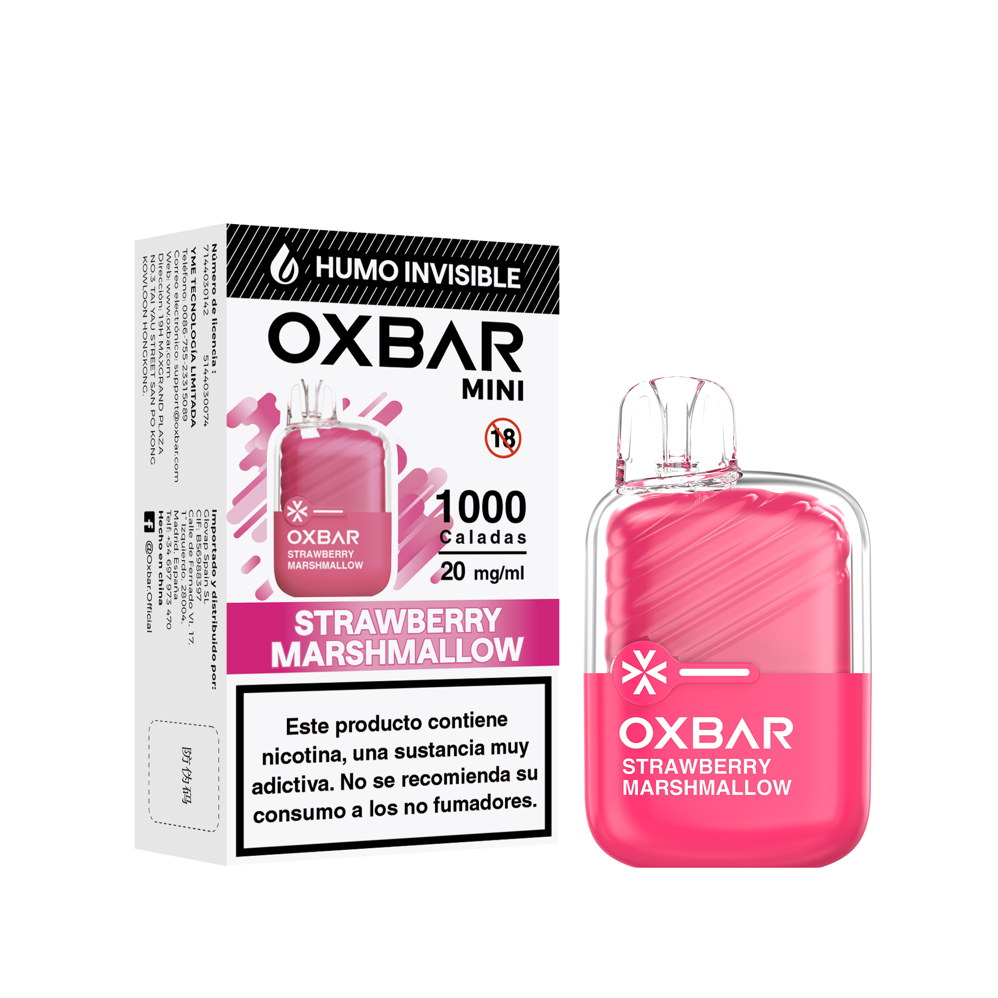 Oxbar Mini 1000 Strawberry Marshmallow
