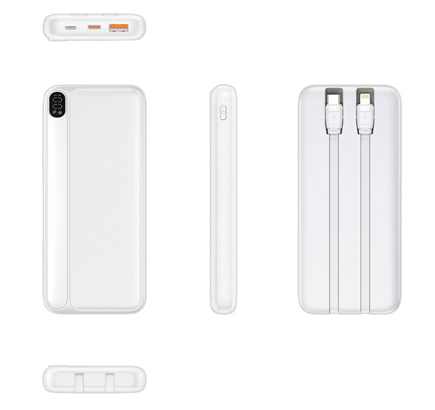 Bateria Externa Universal Power Bank 10.000 mAh (Tipo-C / Lightning) COOL Grip Blanco - Imagen 3