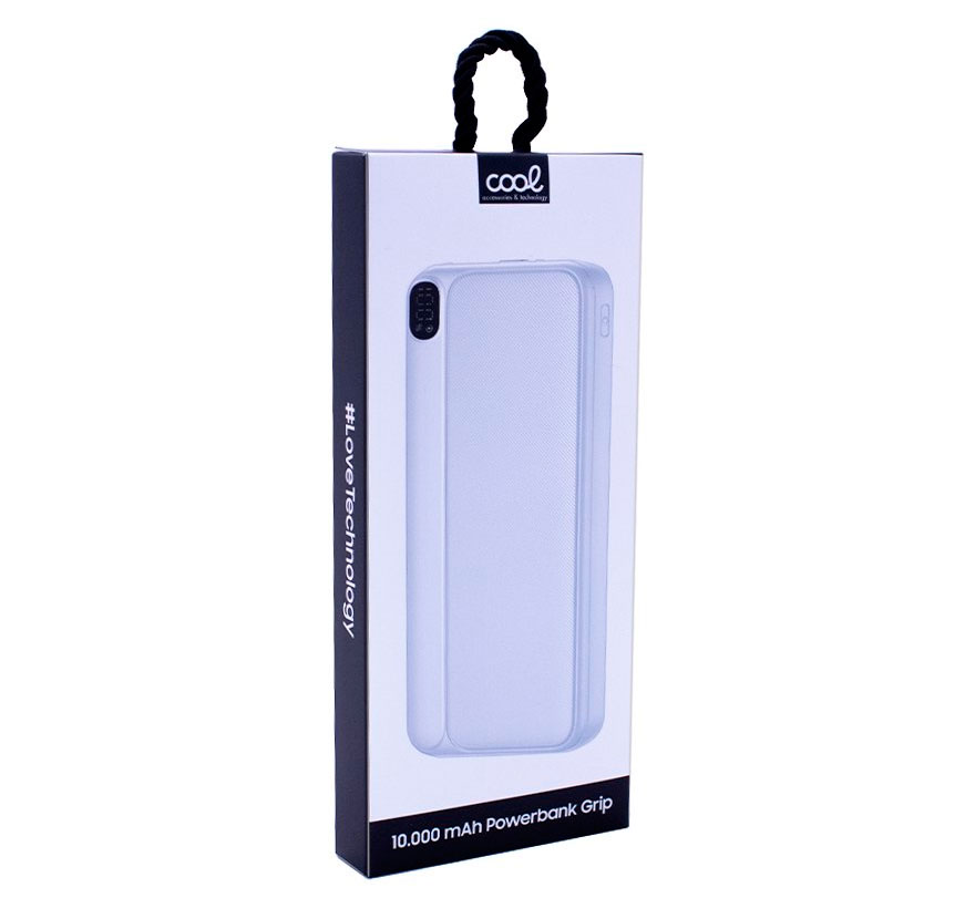 Bateria Externa Universal Power Bank 10.000 mAh (Tipo-C / Lightning) COOL Grip Blanco - Imagen 5