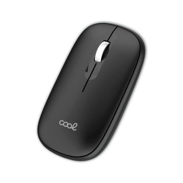 Ratón Inalámbrico COOL Slim Silencioso 2 en 1 (Bluetooth + Adap. USB) Negro
