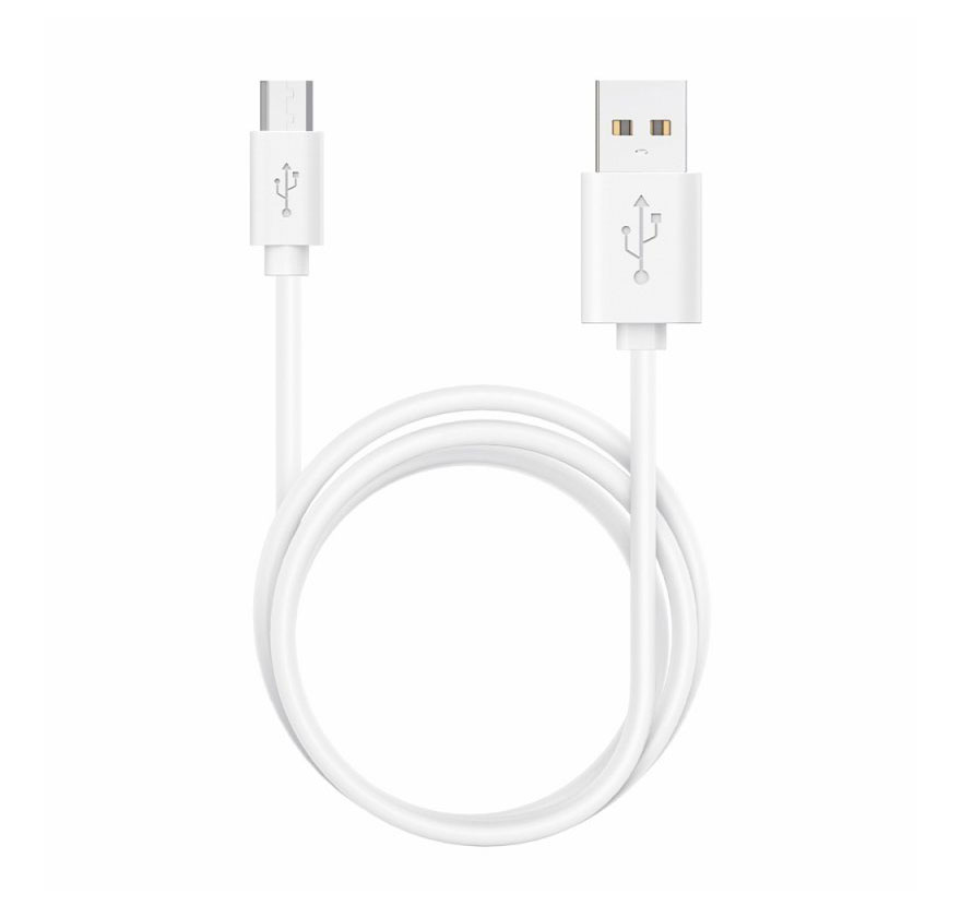 Cable USB Compatible COOL Universal (Micro-Usb) 1.2 metros Blanco 2.4 Amp